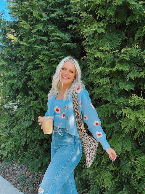 80's Baby Cardi// Blue